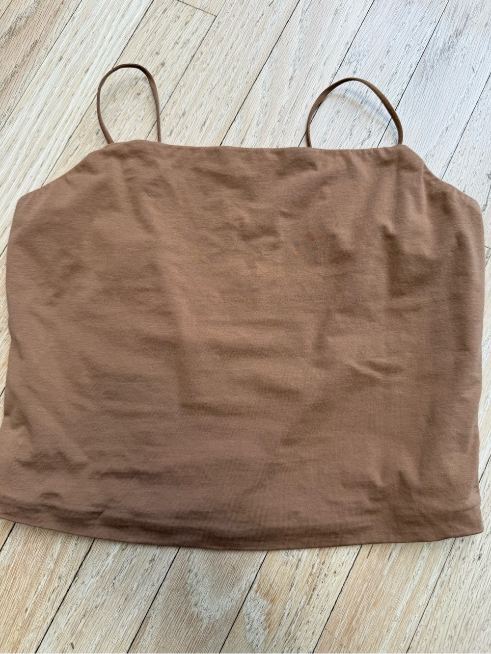 Women's Brown Spaghetti Strap Tank Top